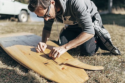 surfbrett zirbenholz