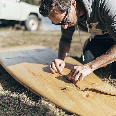 surfbrett zirbenholz